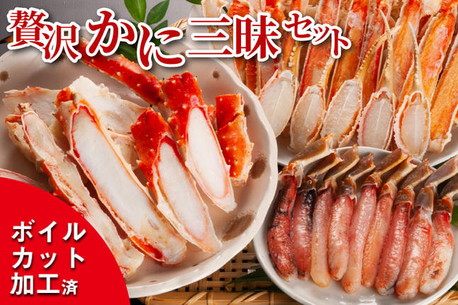 茨城県大洗町のふるさと納税 贅沢かに三昧セット ボイル ( タラバ ズワイ ) 生ズワイ セット カット済 カニ かに 蟹 かにしゃぶ 焼きガニ 鍋 生 ズワイガニ タラバガニ 食べ比べ