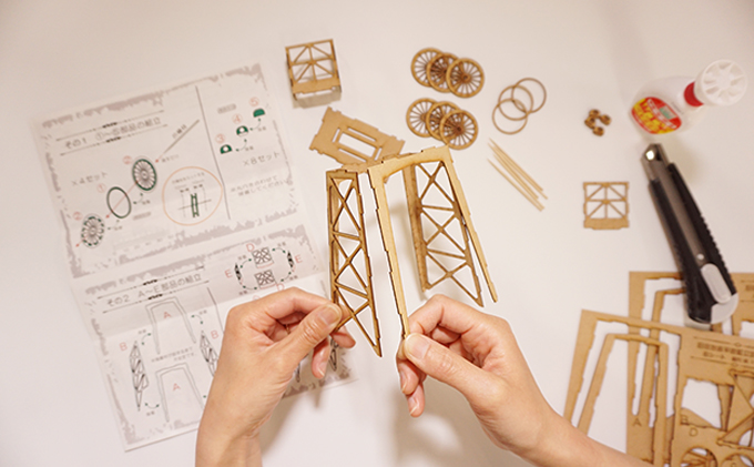 北海道赤平市のふるさと納税 旧住友赤平炭鉱立坑キット　MDF 工芸品 インテリア