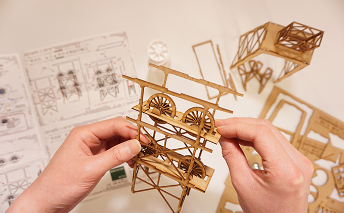 北海道赤平市のふるさと納税 旧住友赤平炭鉱立坑キット　MDF 工芸品 インテリア