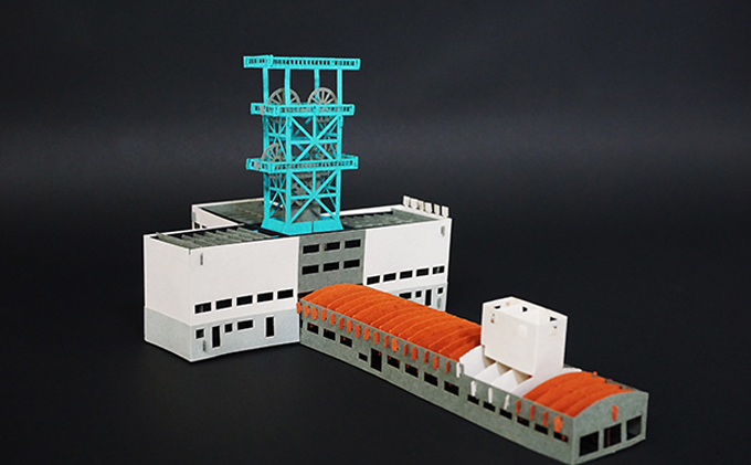 北海道赤平市のふるさと納税 旧住友赤平炭鉱立坑ペーパークラフトキット インテリア 玩具