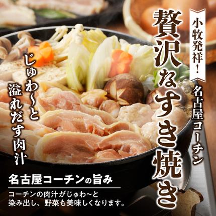 愛知県小牧市のふるさと納税 名古屋コーチンすき焼きセット[003D04]