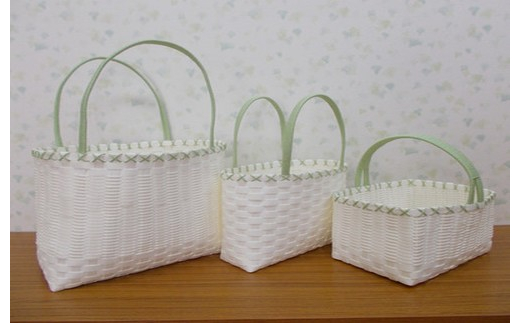 北海道紋別市のふるさと納税 14-51 ショッピングバック3点セット(白系)