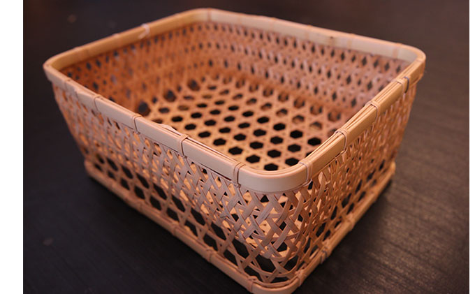 一点ずつ手作り】自然素材にこだわった椀籠（角型） 工芸品 雑貨