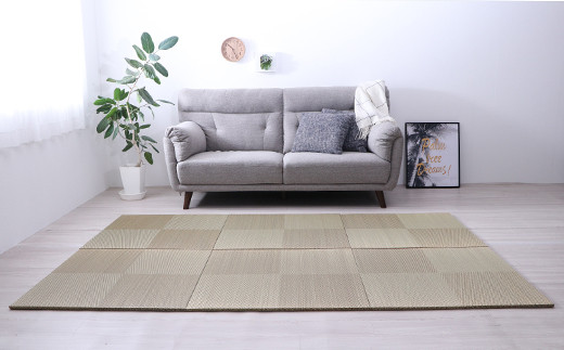 福岡県大木町のふるさと納税 ユニット畳「シンプルノア」6枚セット（色：BR）　AA189