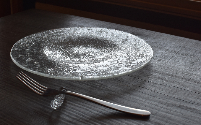 イタリア製 プレート ガラス皿 大皿 IVV イタリア製 ガラス プレート 大皿 食器 マグノリア 28cm 赤 パール