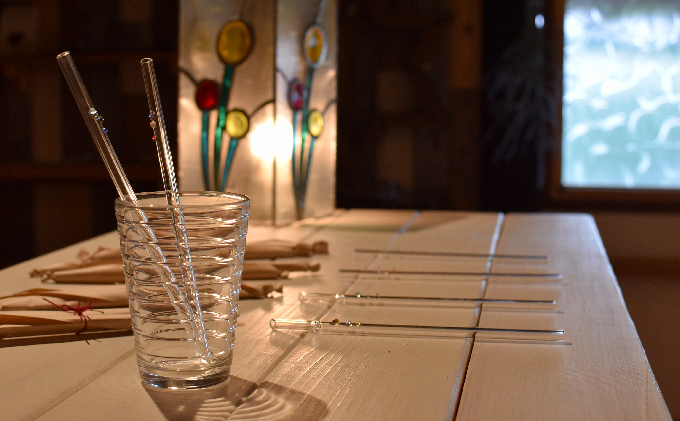 滋賀県米原市のふるさと納税 ガラスのストローセット（カーブタイプ） 雑貨 日用品 ガラス製ストロー 耐熱ガラス