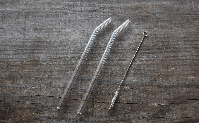 滋賀県米原市のふるさと納税 ガラスのストローセット（カーブタイプ） 雑貨 日用品 ガラス製ストロー 耐熱ガラス