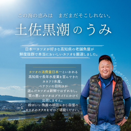 高知県田野町のふるさと納税 【四国一小さなまち】≪カネアリ水産≫ カツオのわら焼きタタキ２節（冷凍）