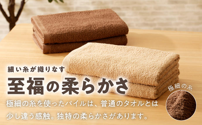 大阪府泉佐野市のふるさと納税 【TVで紹介！】ナチュレル 贅沢バスタオル 4枚（ブラウン系）【泉州タオル 国産 吸水 普段使い 無地 シンプル 日用品 家族 ファミリー】 010B664