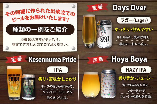 宮城県気仙沼市のふるさと納税 【できたて直送！】 BTB クラフトビール 6缶 セット [BLACK TIDE BREWING 宮城県 気仙沼市 20565980] 酒 ビール びーる 飲み比べ クラフト お酒 地ビール