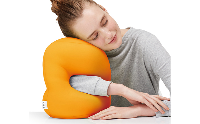 枕 昼寝 MOGU モグ ホールピロー オレンジ + ポータブルホールピロー