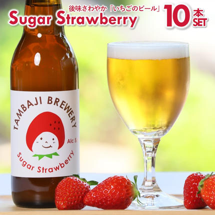 兵庫県西脇市のふるさと納税 クラフトビール「シュガーストロベリー」10本セット～西脇市産いちご使用のフルーツエール～（24-17）