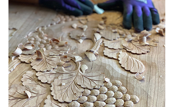 長野県軽井沢町のふるさと納税 収納 ムーンチェスト チェスト 家具 インテリア 雑貨 日用品 民芸品 工芸品 軽井沢彫