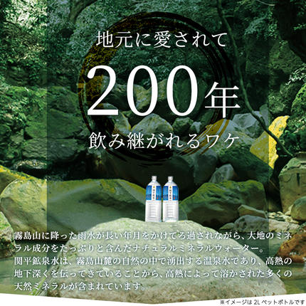鹿児島県霧島市のふるさと納税 A-031 関平鉱泉水（ペットボトル）500ml×24本！美容と健康のミネラル成分シリカが豊富なミネラルウォーター【関平鉱泉所】霧島市 シリカ水